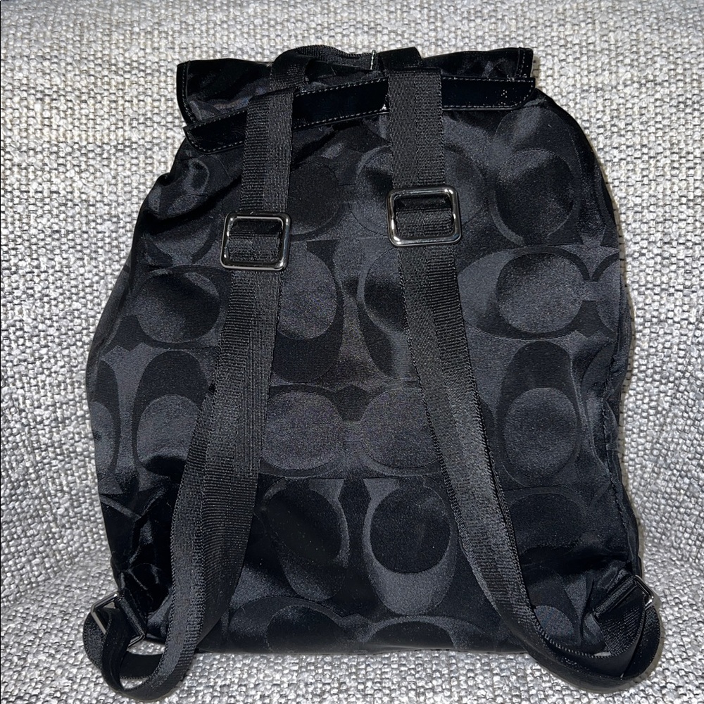 Coach Backpack Signature Black Nylon - Picture 6 of 10